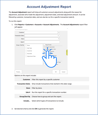 AccountAdjustmentReport