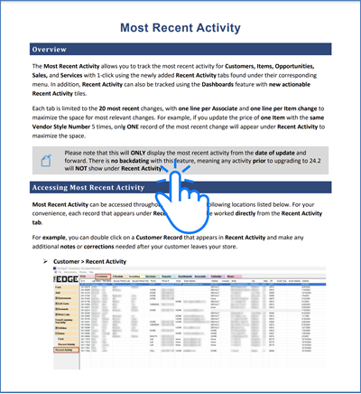 Recent Activity Examples Edge Knowledge Base > Customers > Recent Activity > Recent Activity ...